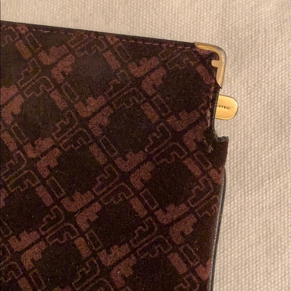 Vintage Salvatore Ferragamo Brown Logo Suede Bag - Picture 4 of 16